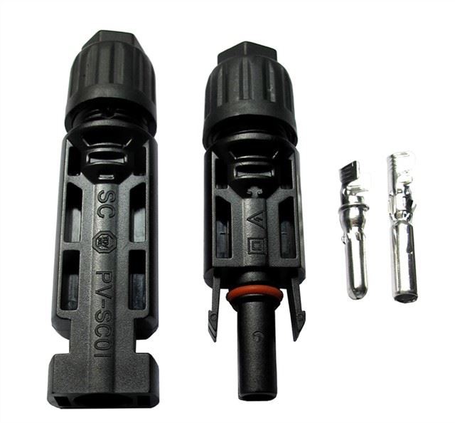 Saules paneļa savienotājs ar 4 mm vadu